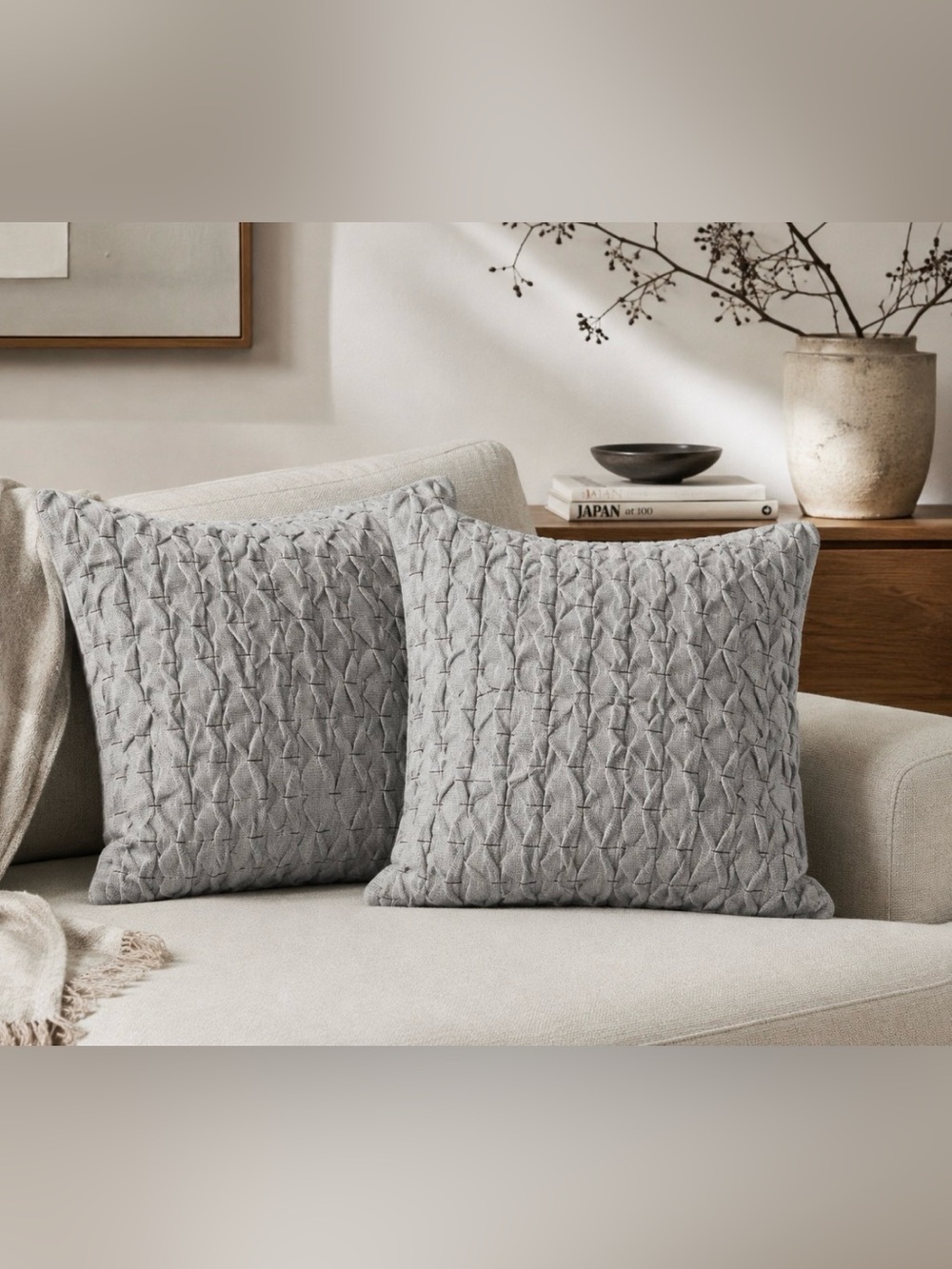 Riddarfjaril Ikea gray Pillow Cover Bundle